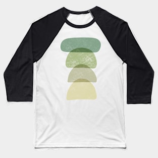 Shades of Green Abstract Minimalism Baseball T-Shirt